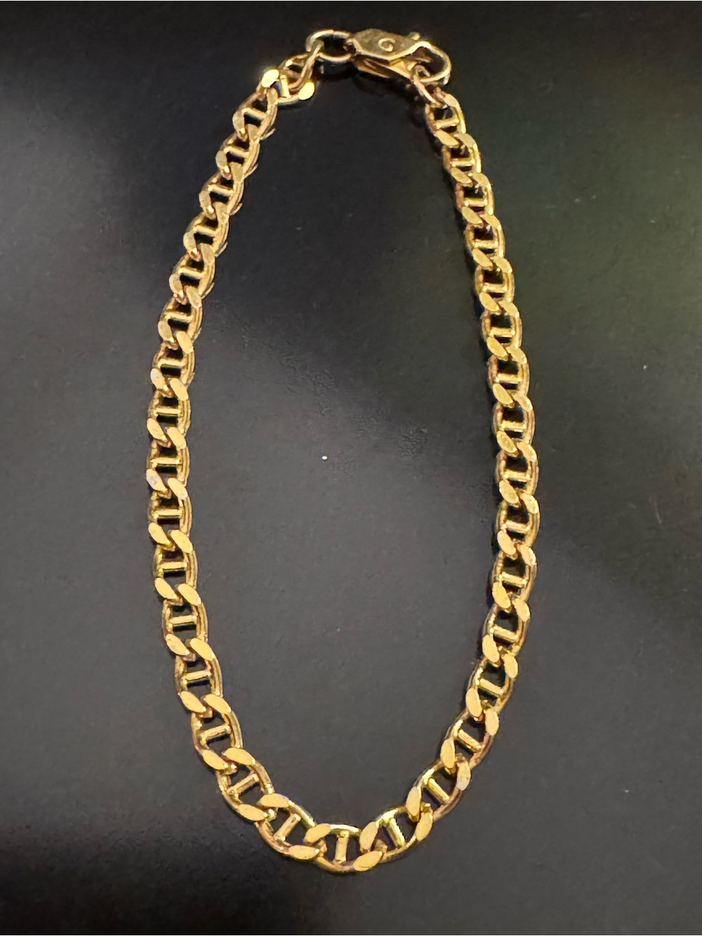 Petite Gold Tone Mariner Link Bracelet 6” - Nautical Chain Bracelet